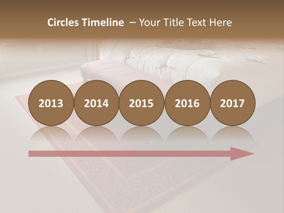 Traditional Woven Rug In Beautiful Bedroom PowerPoint Template