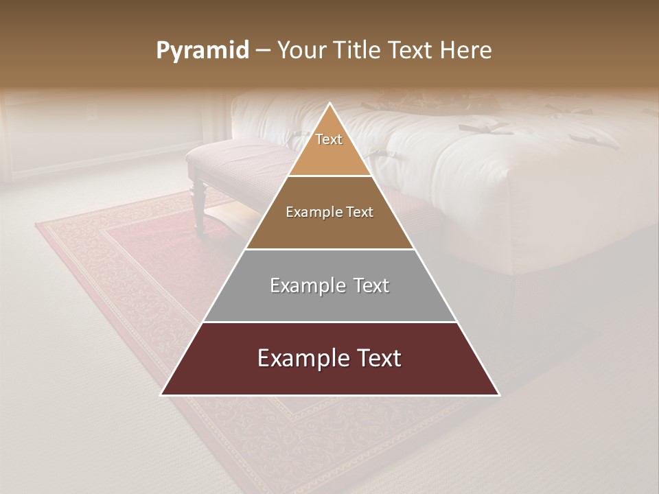 Traditional Woven Rug In Beautiful Bedroom PowerPoint Template