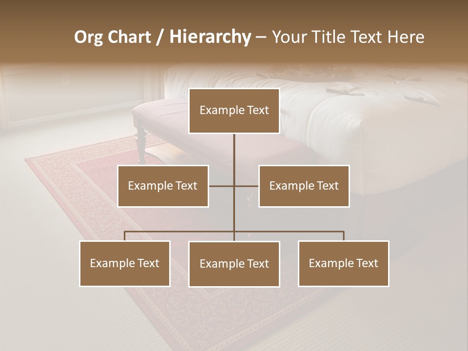 Traditional Woven Rug In Beautiful Bedroom PowerPoint Template