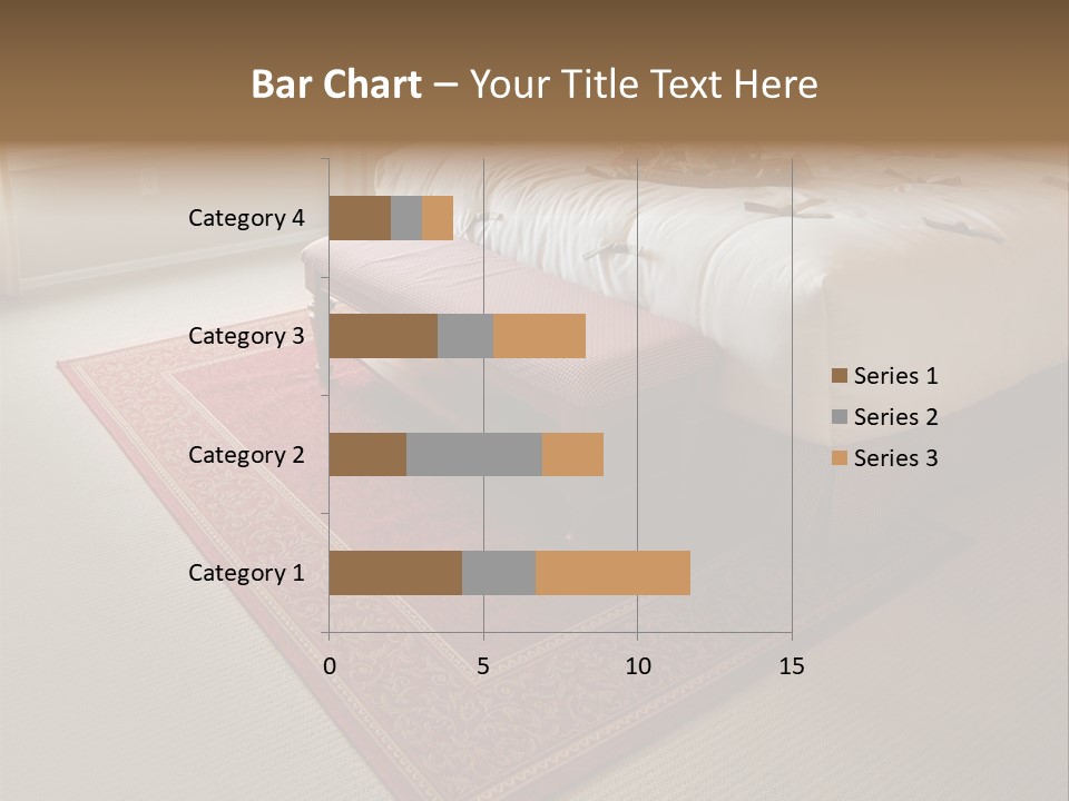 Traditional Woven Rug In Beautiful Bedroom PowerPoint Template