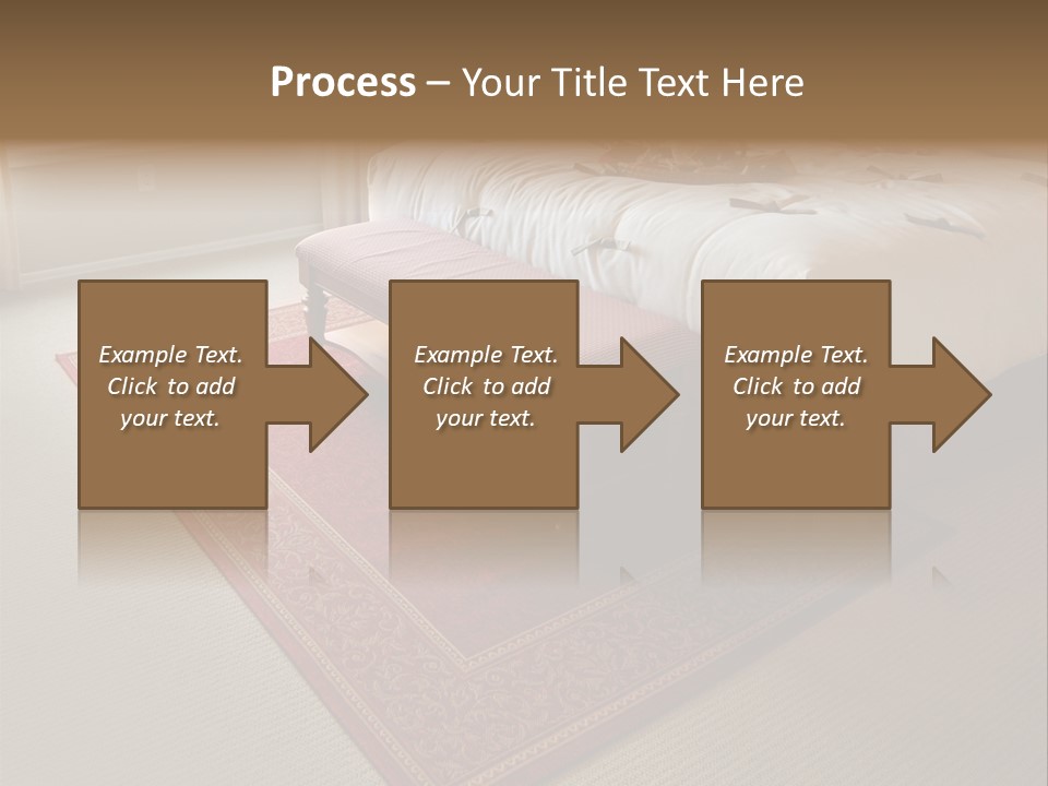 Traditional Woven Rug In Beautiful Bedroom PowerPoint Template
