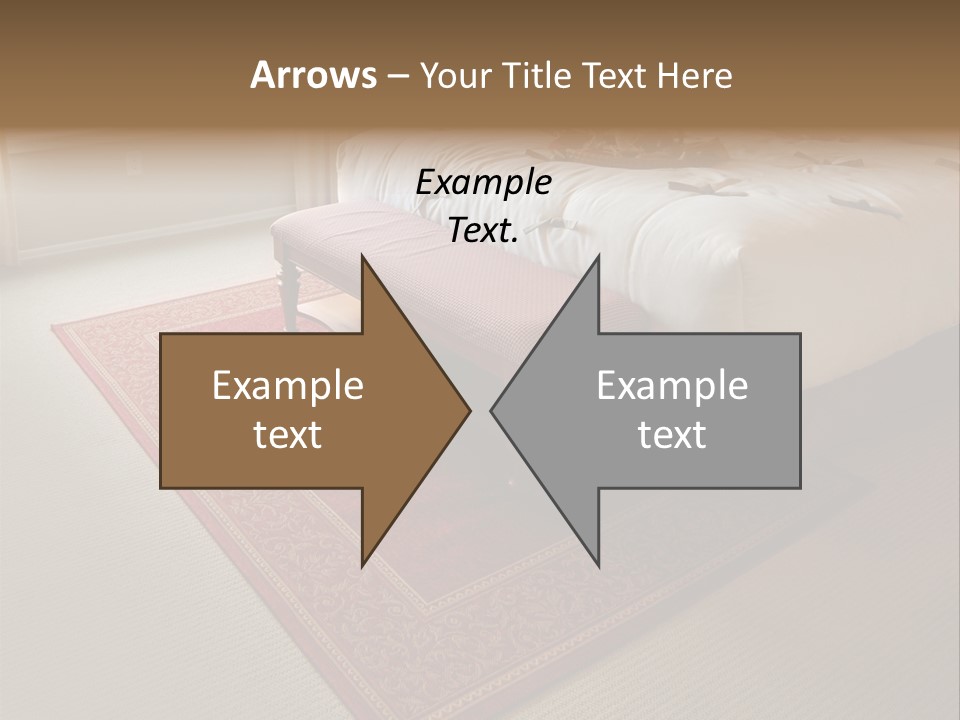 Traditional Woven Rug In Beautiful Bedroom PowerPoint Template