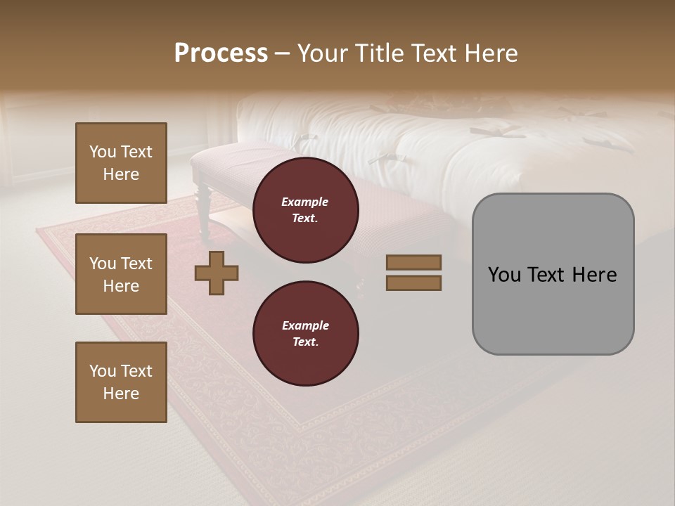 Traditional Woven Rug In Beautiful Bedroom PowerPoint Template