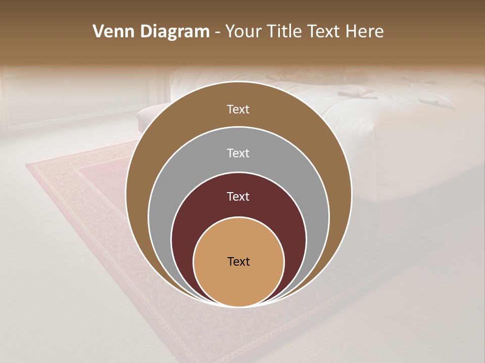 Traditional Woven Rug In Beautiful Bedroom PowerPoint Template