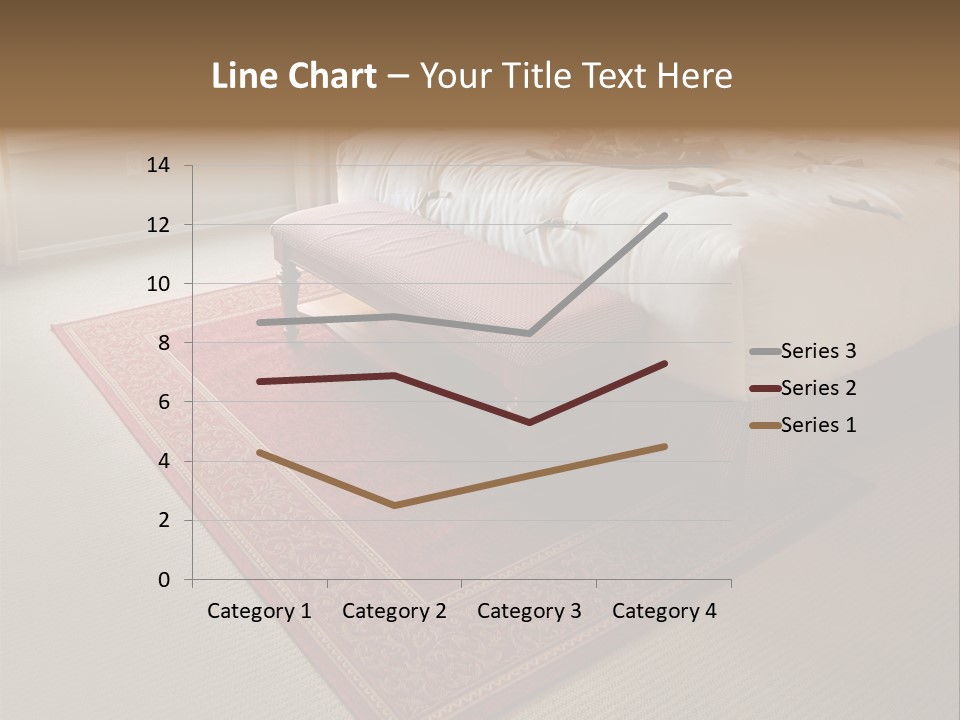 Traditional Woven Rug In Beautiful Bedroom PowerPoint Template