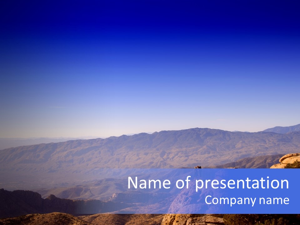 On The Summit Of Peak PowerPoint Template