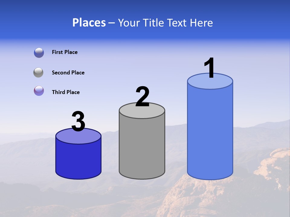 On The Summit Of Peak PowerPoint Template