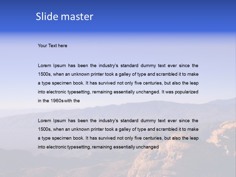 On The Summit Of Peak PowerPoint Template