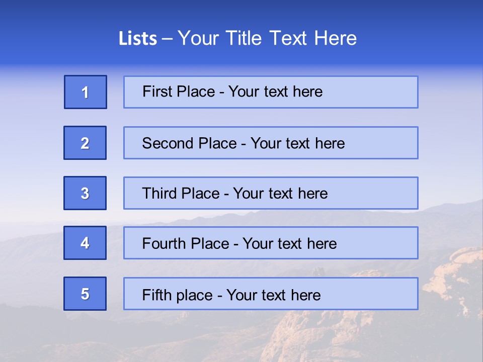 On The Summit Of Peak PowerPoint Template