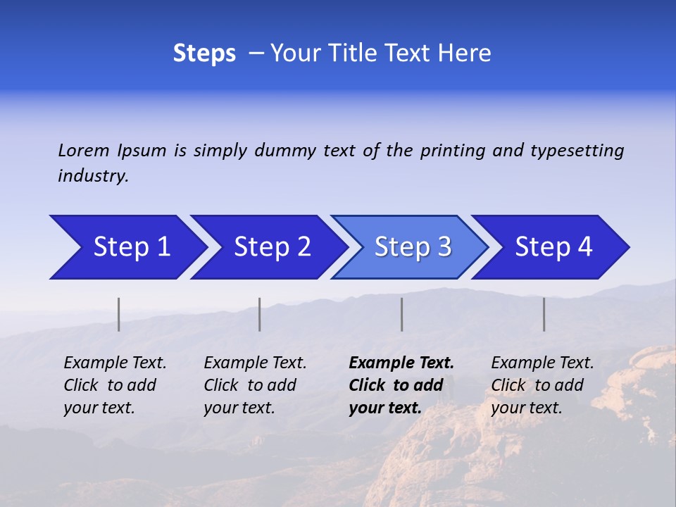 On The Summit Of Peak PowerPoint Template