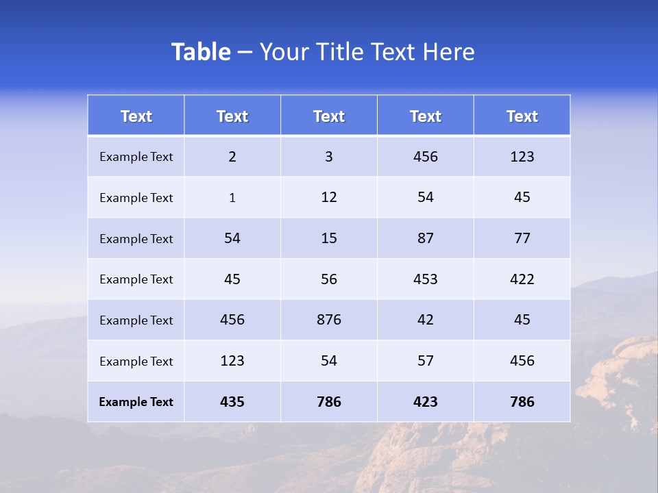 On The Summit Of Peak PowerPoint Template