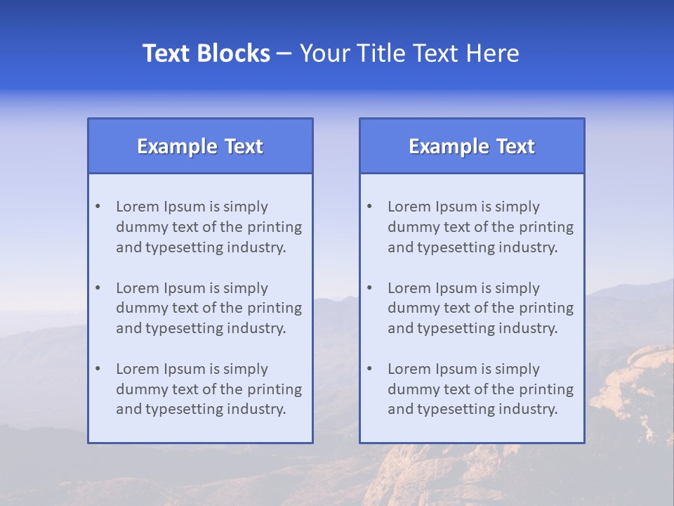 On The Summit Of Peak PowerPoint Template