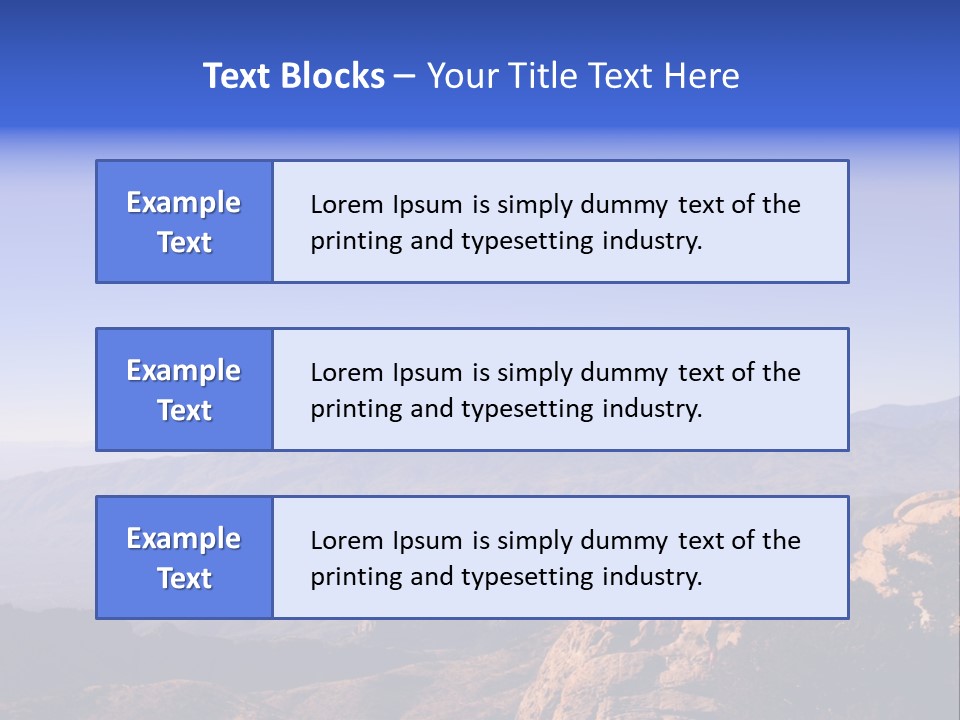 On The Summit Of Peak PowerPoint Template