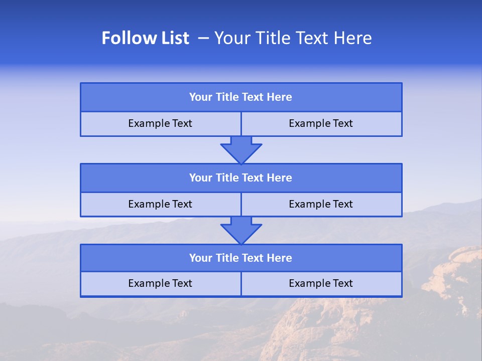 On The Summit Of Peak PowerPoint Template