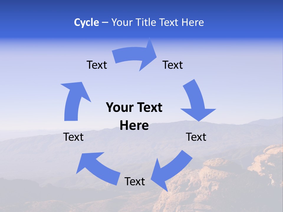 On The Summit Of Peak PowerPoint Template