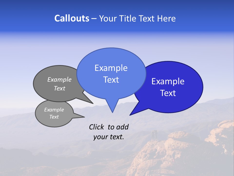 On The Summit Of Peak PowerPoint Template