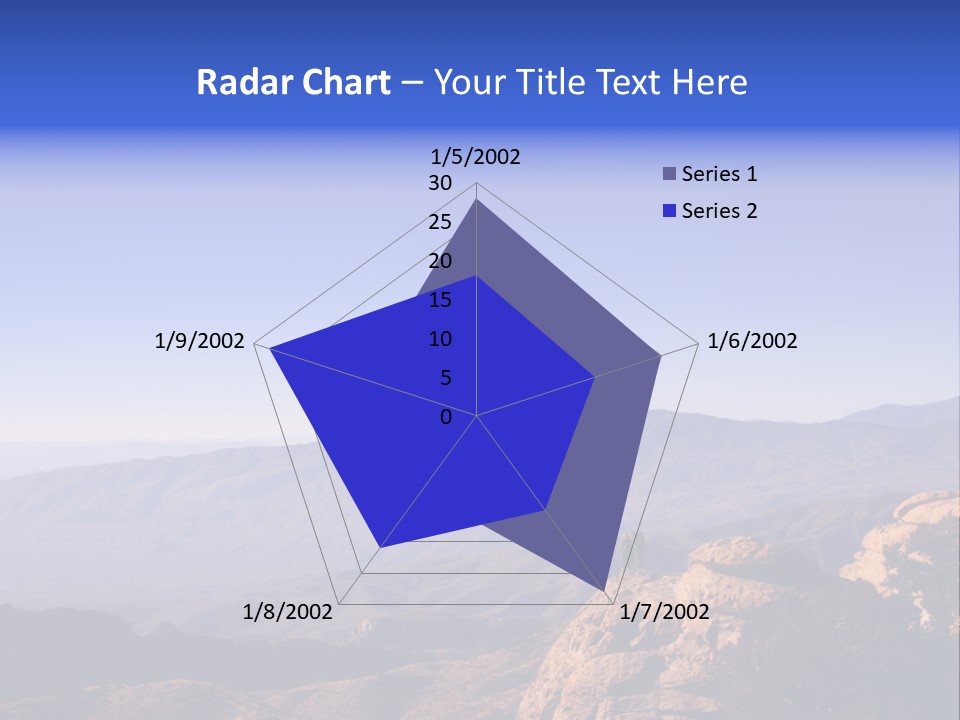 On The Summit Of Peak PowerPoint Template