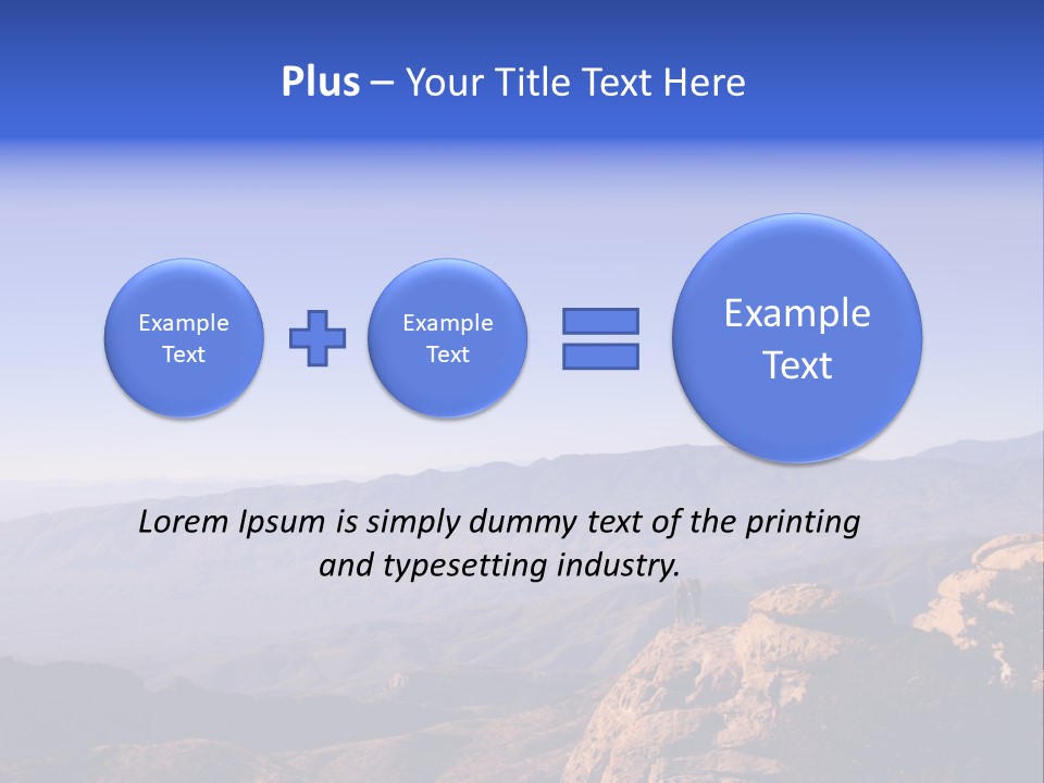 On The Summit Of Peak PowerPoint Template