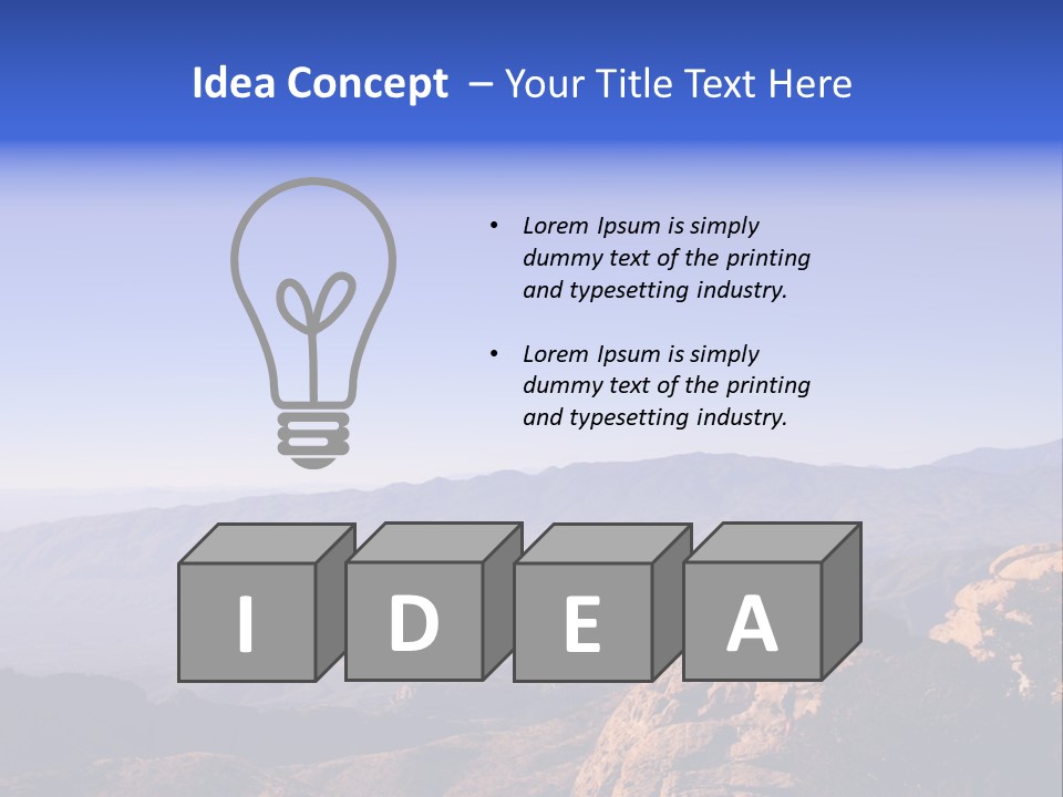 On The Summit Of Peak PowerPoint Template