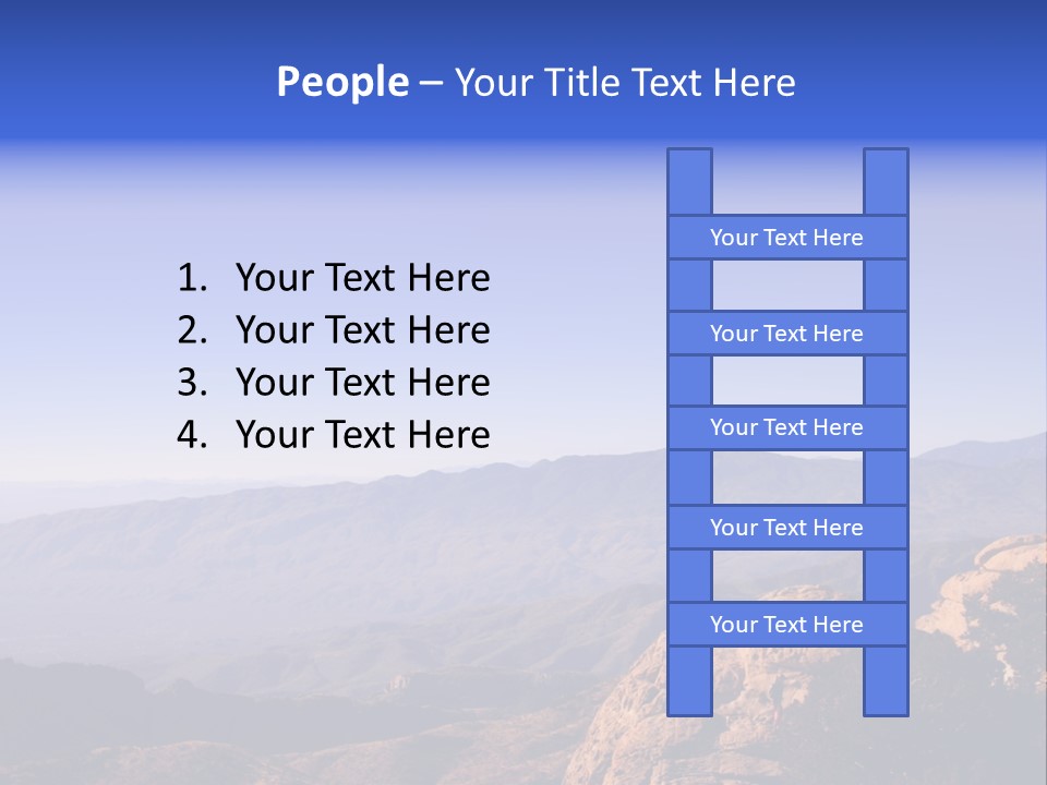 On The Summit Of Peak PowerPoint Template