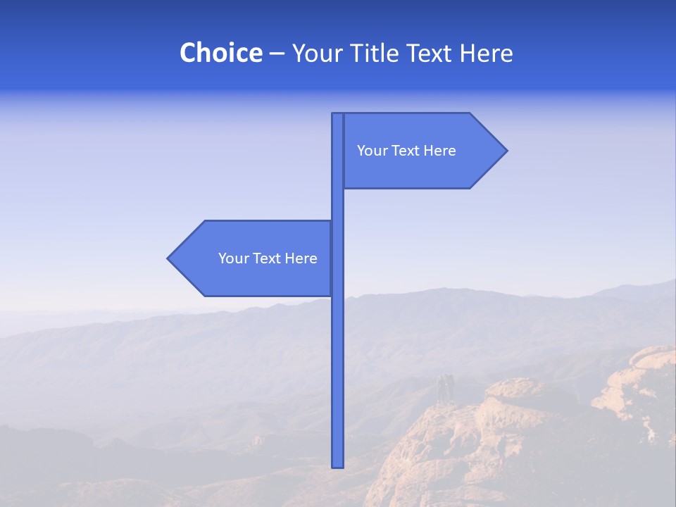 On The Summit Of Peak PowerPoint Template