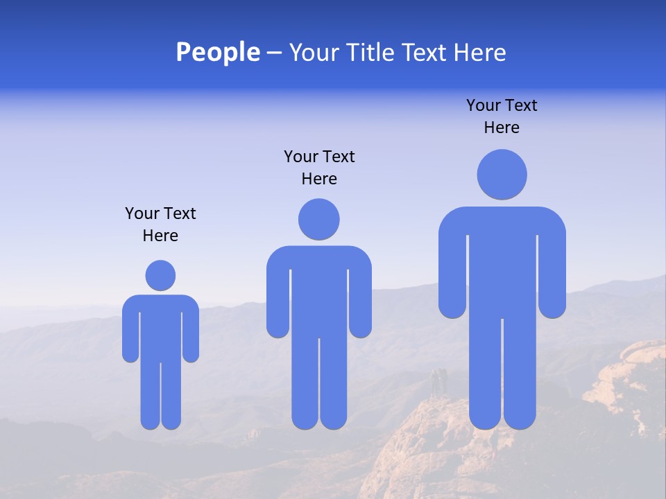 On The Summit Of Peak PowerPoint Template