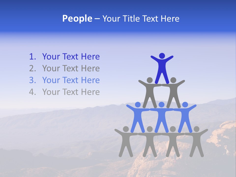 On The Summit Of Peak PowerPoint Template