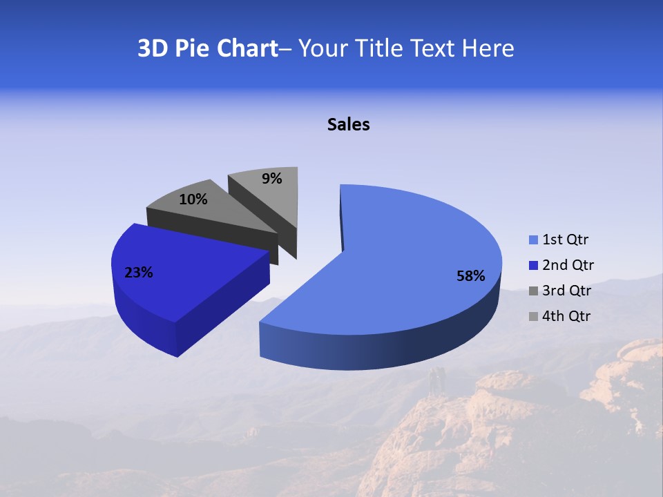 On The Summit Of Peak PowerPoint Template