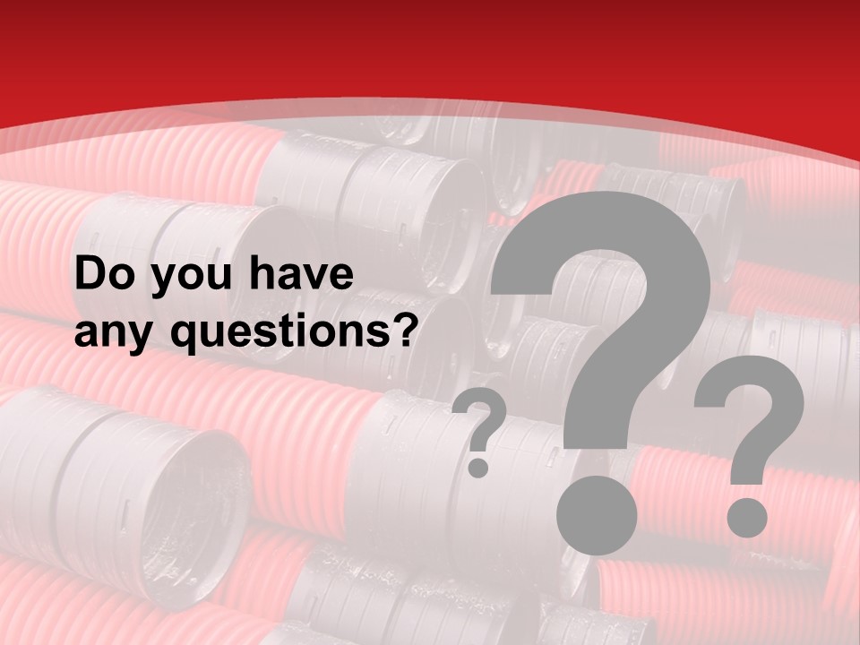 Red Curvilinear Tubes For Construction PowerPoint Template