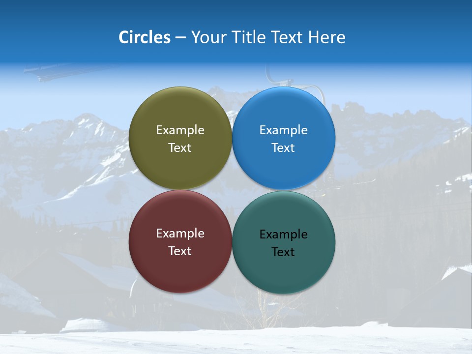 A Group Of People Riding A Ski Lift Over A Snow Covered Mountain PowerPoint Template