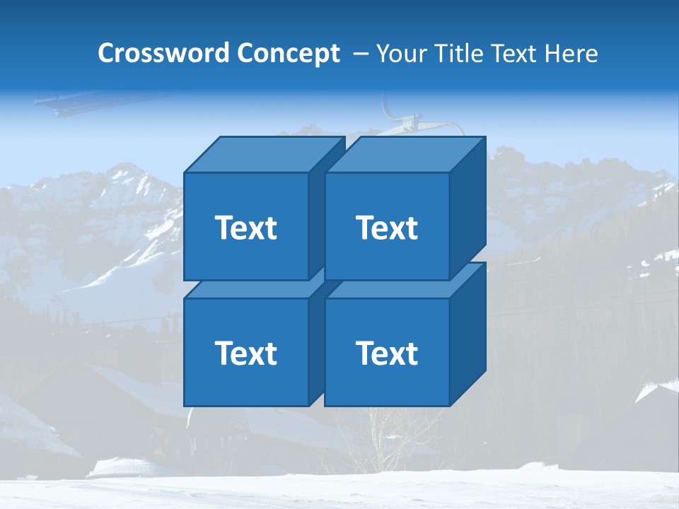 A Group Of People Riding A Ski Lift Over A Snow Covered Mountain PowerPoint Template