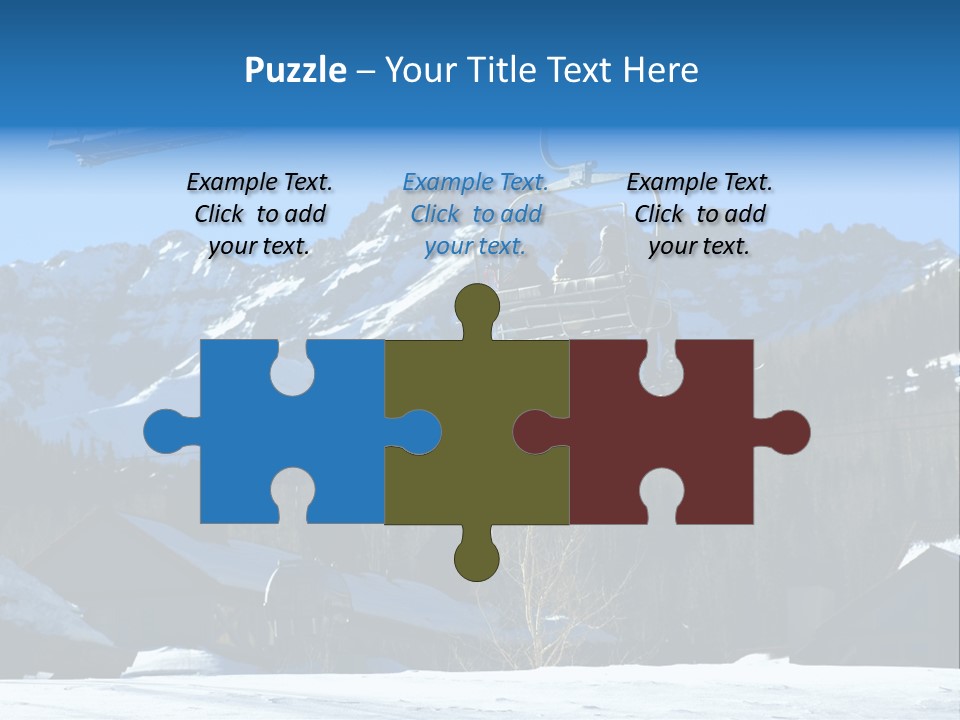 A Group Of People Riding A Ski Lift Over A Snow Covered Mountain PowerPoint Template