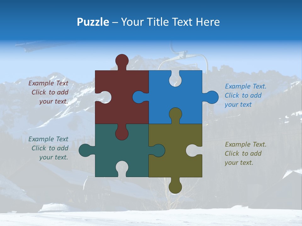 A Group Of People Riding A Ski Lift Over A Snow Covered Mountain PowerPoint Template