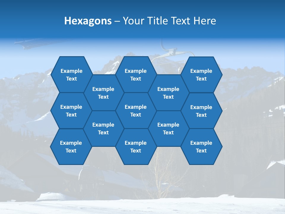 A Group Of People Riding A Ski Lift Over A Snow Covered Mountain PowerPoint Template