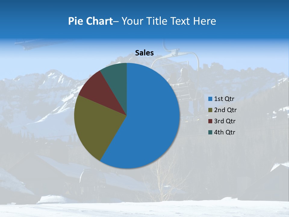 A Group Of People Riding A Ski Lift Over A Snow Covered Mountain PowerPoint Template