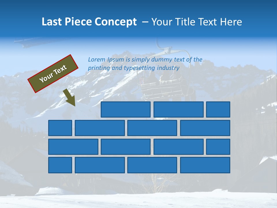 A Group Of People Riding A Ski Lift Over A Snow Covered Mountain PowerPoint Template
