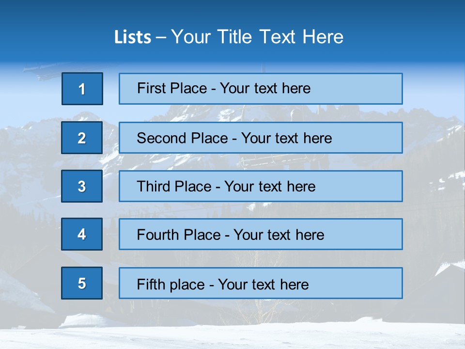 A Group Of People Riding A Ski Lift Over A Snow Covered Mountain PowerPoint Template
