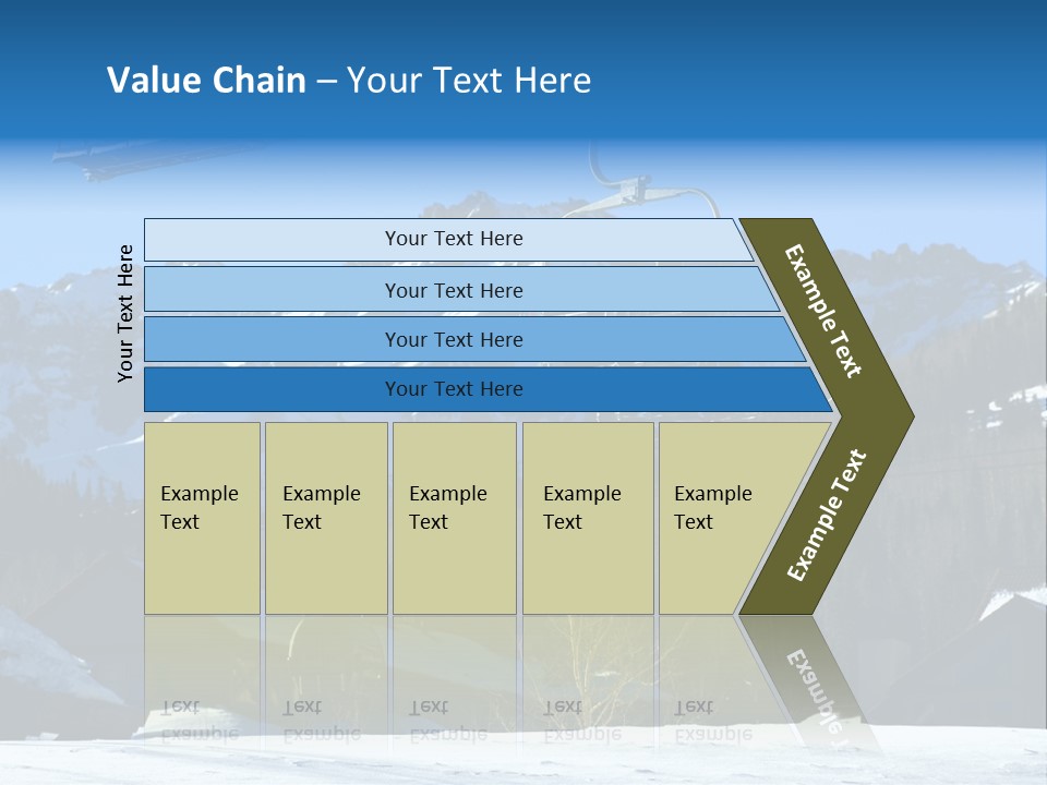 A Group Of People Riding A Ski Lift Over A Snow Covered Mountain PowerPoint Template