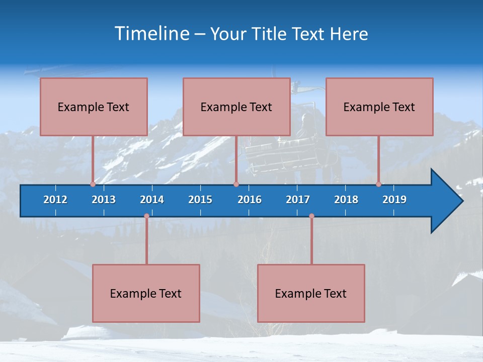 A Group Of People Riding A Ski Lift Over A Snow Covered Mountain PowerPoint Template