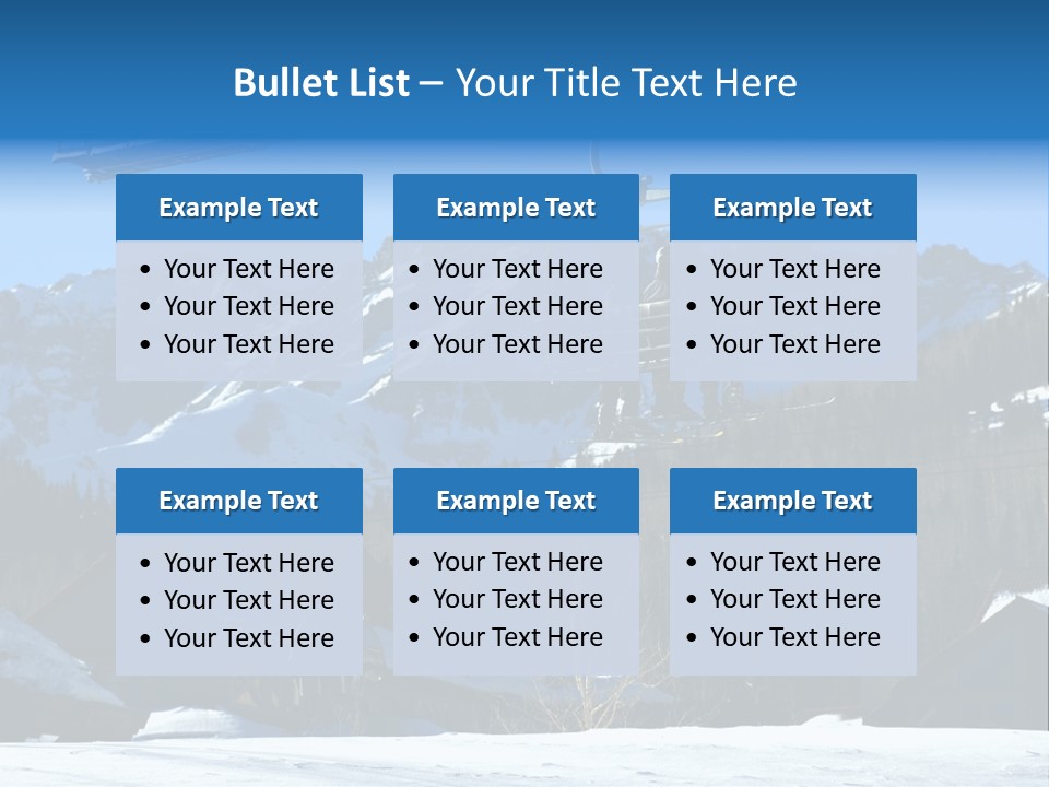 A Group Of People Riding A Ski Lift Over A Snow Covered Mountain PowerPoint Template