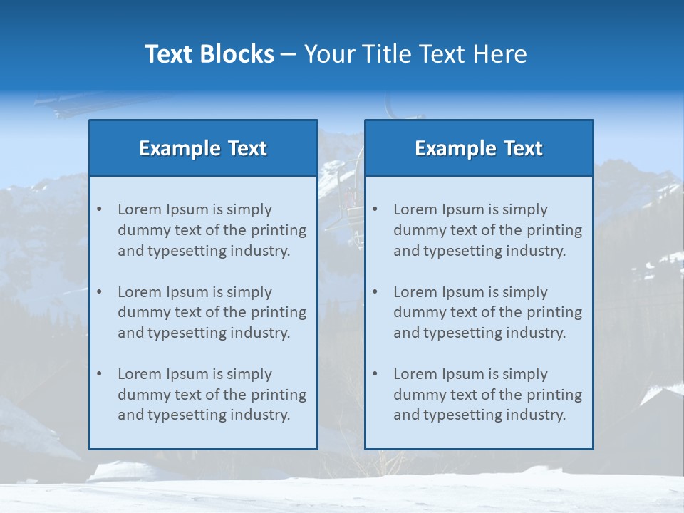A Group Of People Riding A Ski Lift Over A Snow Covered Mountain PowerPoint Template