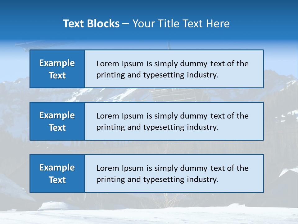 A Group Of People Riding A Ski Lift Over A Snow Covered Mountain PowerPoint Template