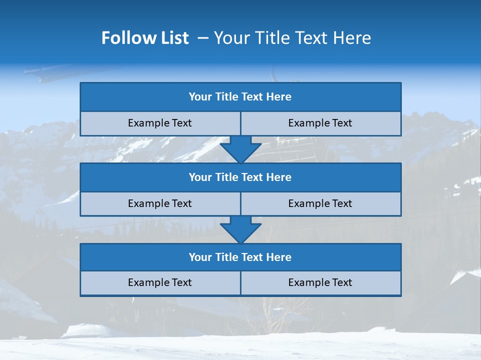A Group Of People Riding A Ski Lift Over A Snow Covered Mountain PowerPoint Template