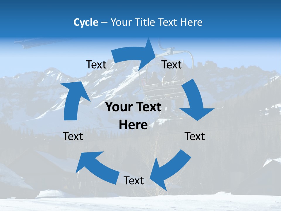 A Group Of People Riding A Ski Lift Over A Snow Covered Mountain PowerPoint Template