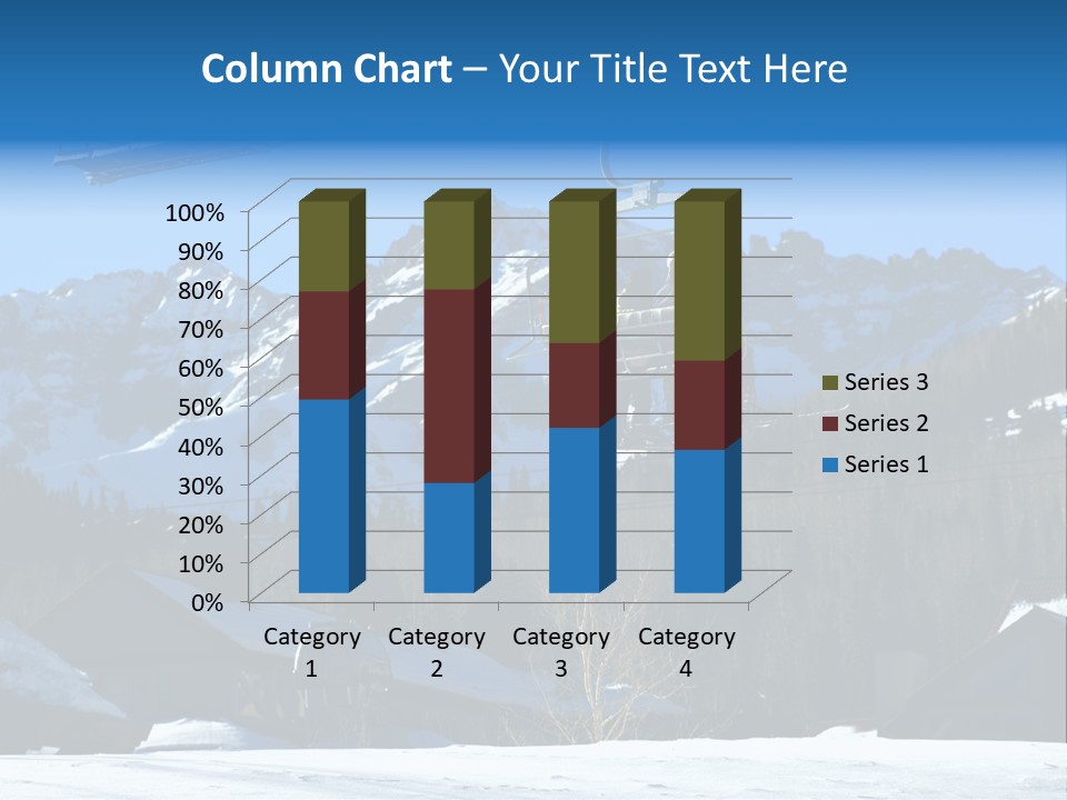 A Group Of People Riding A Ski Lift Over A Snow Covered Mountain PowerPoint Template