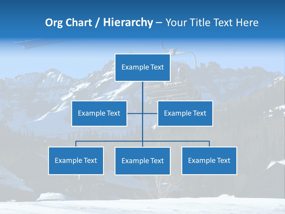 A Group Of People Riding A Ski Lift Over A Snow Covered Mountain PowerPoint Template