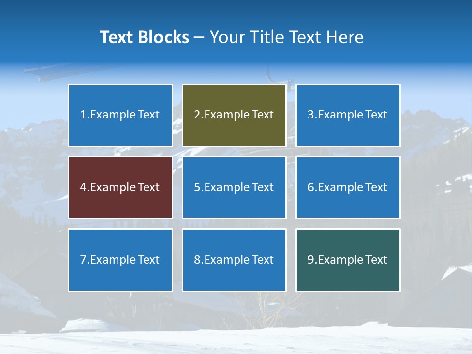 A Group Of People Riding A Ski Lift Over A Snow Covered Mountain PowerPoint Template