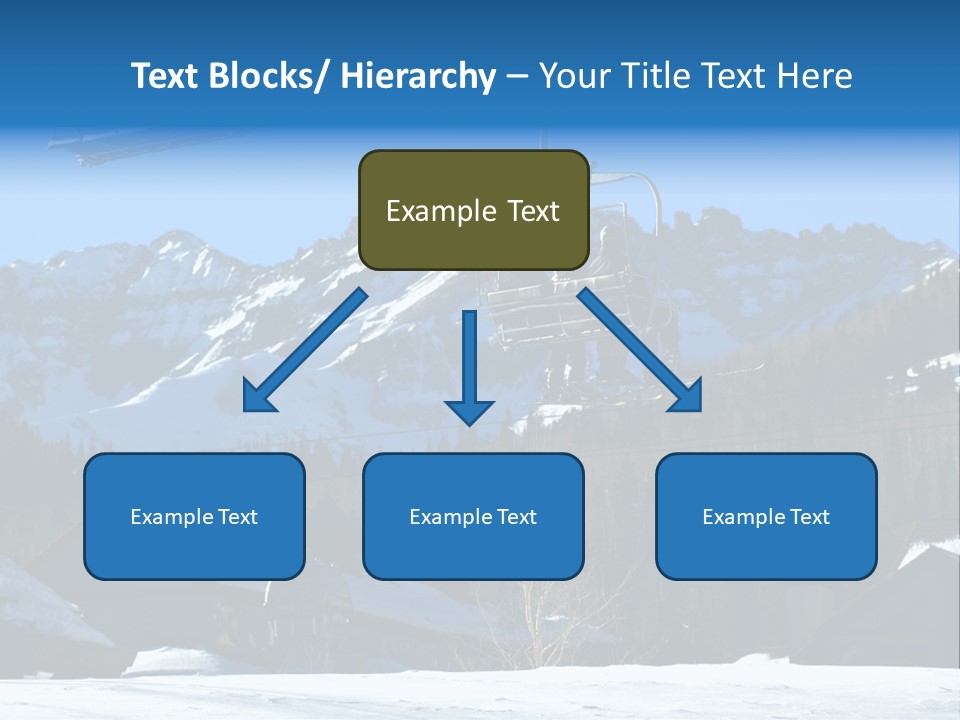 A Group Of People Riding A Ski Lift Over A Snow Covered Mountain PowerPoint Template