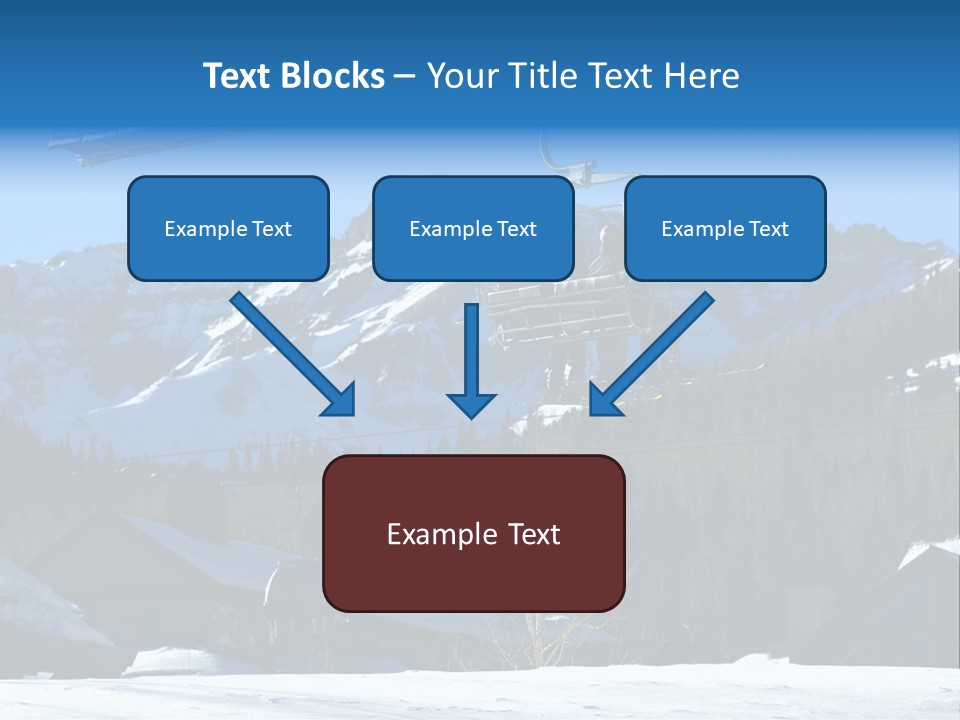 A Group Of People Riding A Ski Lift Over A Snow Covered Mountain PowerPoint Template