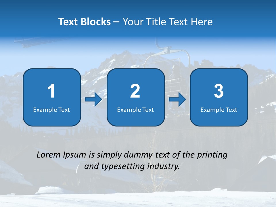 A Group Of People Riding A Ski Lift Over A Snow Covered Mountain PowerPoint Template